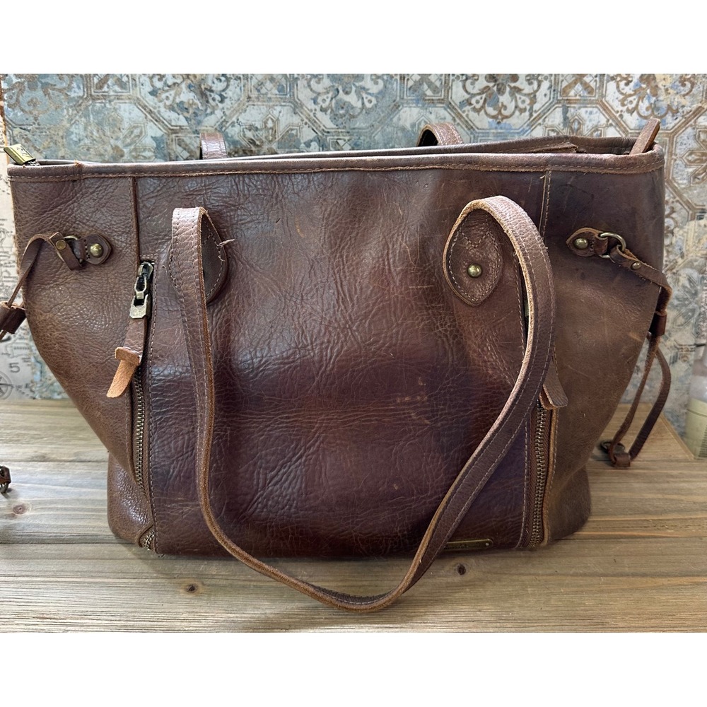 Montana West Leather Tote Purse Western Bag Womens Large Brown